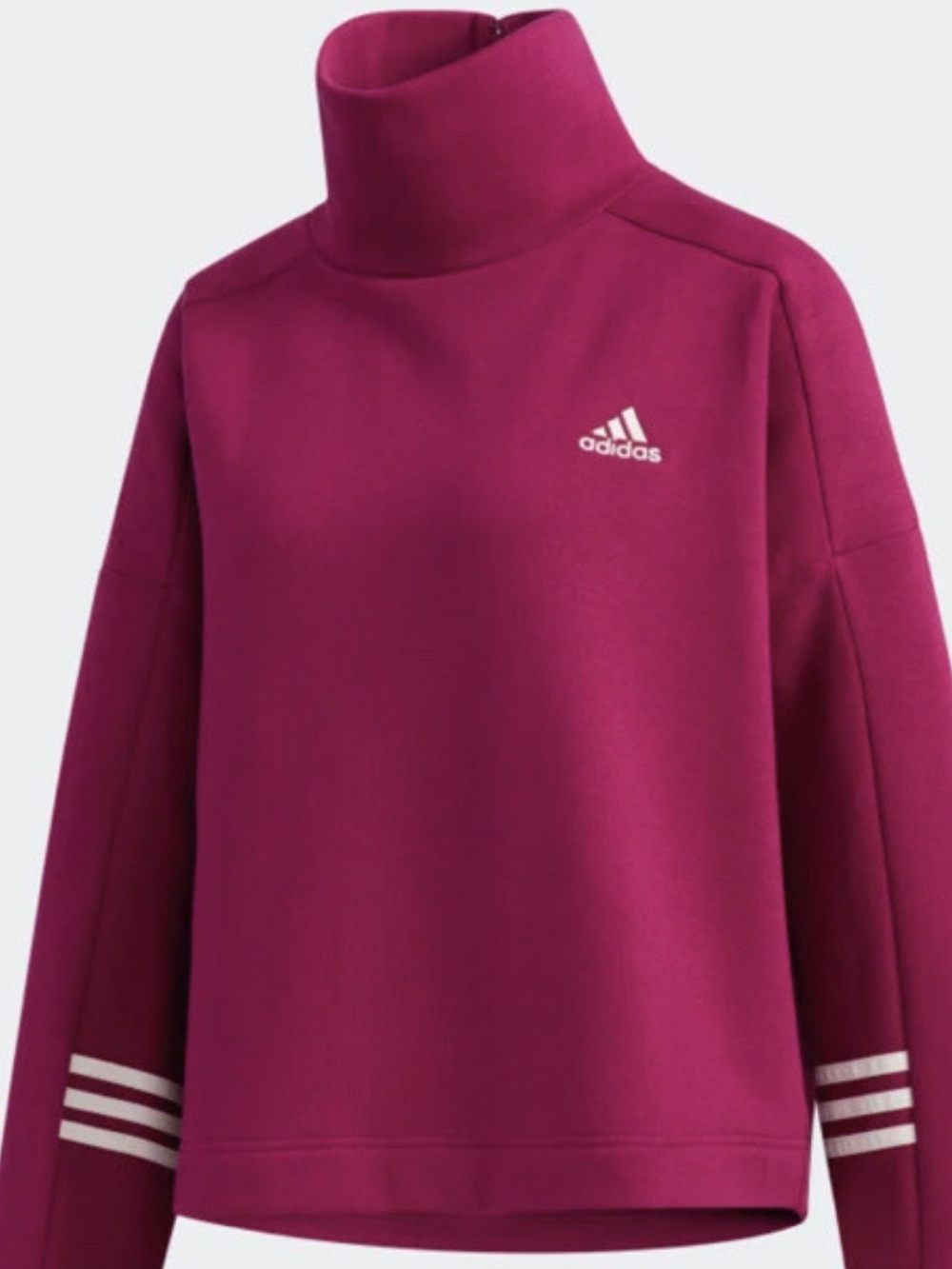 adidas Women's Funnel Neck Sweatshirt - Magenta
